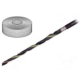 Wire: control cable | chainflex® CF891 | 2x1mm2 | PUR | black | Cu | 7mm