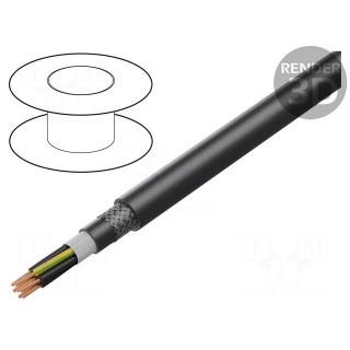 Wire: control cable | ÖLFLEX® FD 891 CY | 12G0.75mm2 | black | Cu