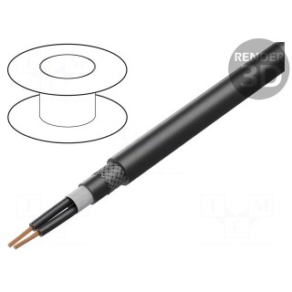 Wire: control cable | ÖLFLEX® PETRO FD 865 CP | 2x0.5mm2 | black