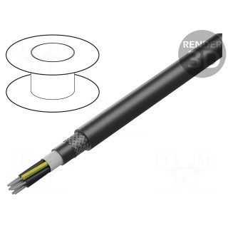 Wire: control cable | ÖLFLEX® ROBUST FD C | 3G0.5mm2 | black | 8.8mm