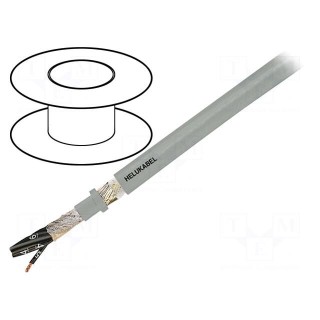 Wire: control cable | PURO-OZ-HF-YCP | 2x1mm2 | PUR | grey | stranded