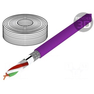 Wire: data transmission | chainflex® CF888 | 2x0.25mm2 | violet