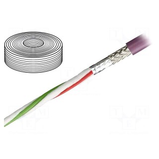 Wire: data transmission | chainflex® CF898 | 2x0,5mm2 | PUR | violet