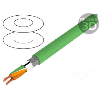 Wire: data transmission | ETHERLINE® Cat.5e | 1x4x26AWG | PUR | green