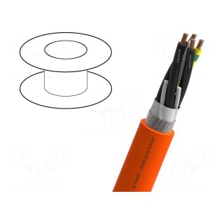 Wire: servo drive | MOTIONLINE® ADVANCED | 4G1.5mm2 | orange | Cu