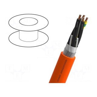 Wire: servo drive | MOTIONLINE® ADVANCED | 4G2.5mm2 | orange | Cu