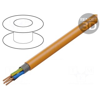 Wire: servo drive | ÖLFLEX® SERVO FD 796 CP | 4G4mm2 | orange | Cu