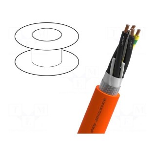 Wire: servo drive | MOTIONLINE® PREMIUM | 4G1.5mm2 | orange | Cu | PUR