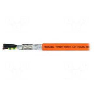 Wire: servo drive | TOPSERV®109 | 4G1.5mm2 | orange | stranded | Cu