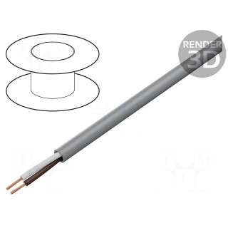 Wire: control cable | chainflex® CF130.UL | 2x0.5mm2 | PVC | grey