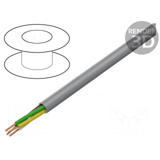 Wire: control cable | chainflex® CF130.UL | 4G0,5mm2 | PVC | grey