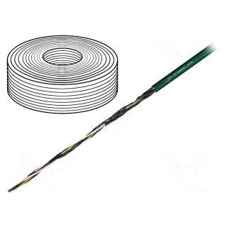 Wire: control cable | chainflex® CF5 | 4G2,5mm2 | PVC | green | Cu | 10mm