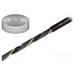 Wire: control cable | chainflex® CF880 | 5G1mm2 | PVC | black | Cu | 1mm2