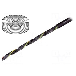 Wire: control cable | chainflex® CF890 | 5G0,75mm2 | PUR | black | Cu