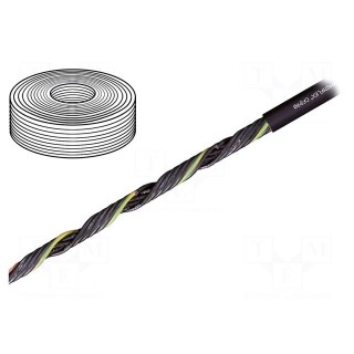 Wire: control cable | chainflex® CF890 | 3G0,75mm2 | PUR | black | Cu