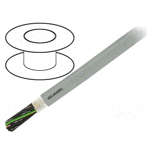 Wire: control cable | JZ-HF | 3G0,75mm2 | PVC | grey | stranded | Cu