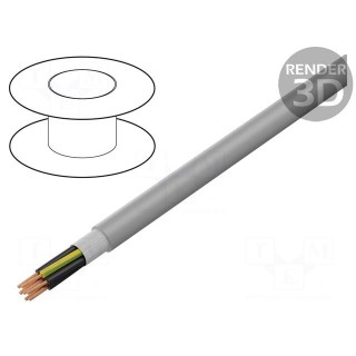 Wire: control cable | ÖLFLEX® FD 855 P | 5G0.5mm2 | PUR | grey | Cu