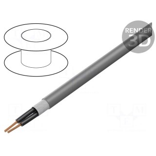 Wire: control cable | ÖLFLEX® FD 855 P | 2x1mm2 | PUR | grey | stranded