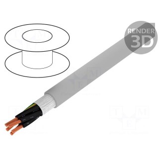 Wire: control cable | ÖLFLEX® FD CLASSIC 810 | 5G0.5mm2 | PVC | grey