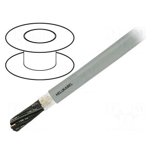Wire: control cable | OZ-HF | 2x0,75mm2 | PVC | grey | stranded | Cu