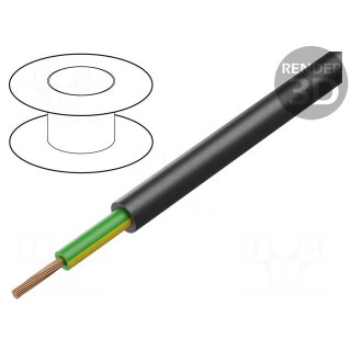 Wire: mains | ÖLFLEX® FD 90 | 1x10mm2 | PVC | black | stranded | Cu | 9mm