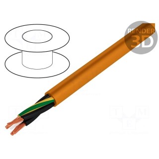 Wire: motor | chainflex® CF885 | 4G1.5mm2 | PVC | orange | stranded | Cu