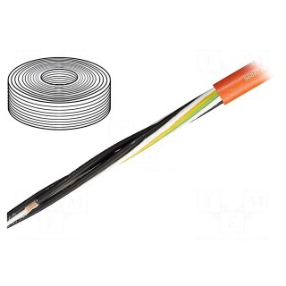 Wire: motor | chainflex® CF895 | 4G1,5mm2 | PUR | orange | stranded | Cu
