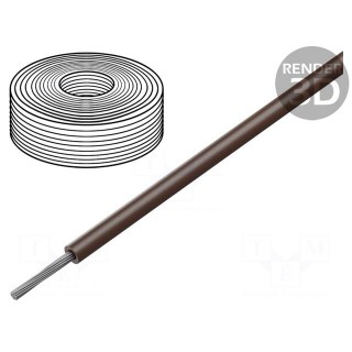 Wire | SiF | stranded | Cu | 1mm2 | silicone | brown | -60÷180°C | 500V | 100m