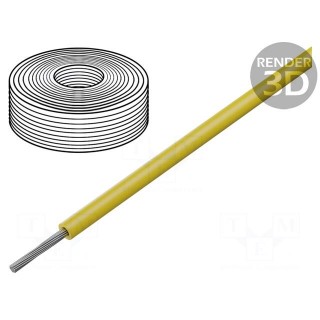 Wire | SiF | 1x4mm2 | stranded | Cu | silicone | yellow | -60÷180°C | 100m
