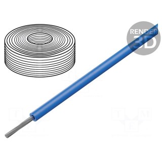 Wire | SiF | 1x0.75mm2 | stranded | Cu | silicone | blue | -60÷180°C | 100m