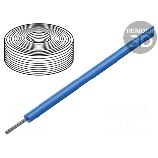 Wire | stranded | Cu | silicone | blue | 150°C | 600V | 7.5m | 10AWG | elastic