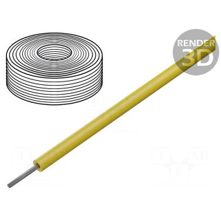 Wire | stranded | Cu | silicone | yellow | 150°C | 600V | 3m | 10AWG | elastic