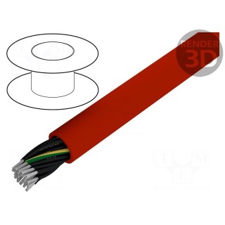 Wire | ÖLFLEX® HEAT 180 SiHF | 24G1.5mm2 | Cu | stranded | silicone