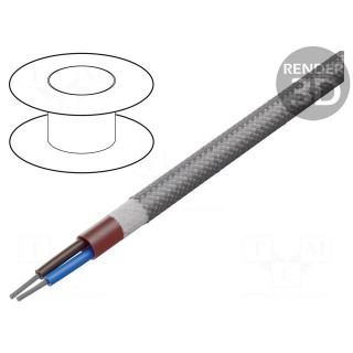 Wire | SiHF | 2x1mm2 | Cu | stranded | silicone | brown-red | -60÷180°C