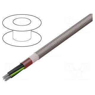 Wire | SiHF | 7G1.5mm2 | Cu | stranded | silicone | brown-red | -60÷180°C