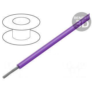 Wire | HELUTHERM® 145 | 1x1mm2 | stranded | Cu | PO | violet | -55÷145°C