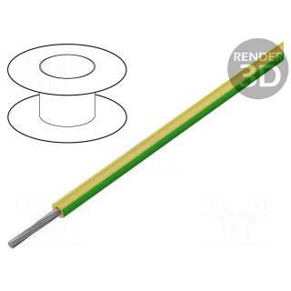 Wire | stranded | Cu | 14AWG | PPO | green-yellow | 600V | 30m | 100ft