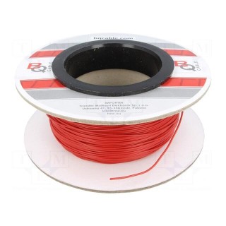 Wire | FLRYW-B | stranded | Cu | 0.35mm2 | PVC | red | 60V | 100m | Class: 5
