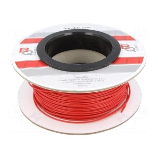 Wire | FLRYW-B | stranded | Cu | 0.5mm2 | PVC | red | 60V | 100m | Class: 5