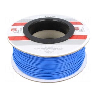 Wire | FLRYW-B | stranded | Cu | 0.75mm2 | PVC | blue | 60V | 100m | Class: 5