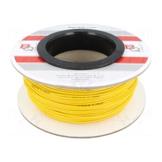 Wire | FLRYW-B | stranded | Cu | 0.75mm2 | PVC | yellow | 60V | 100m | Class: 5