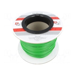 Wire | FLRYW-B | stranded | Cu | 1.5mm2 | PVC | green | 60V | 100m | Class: 5