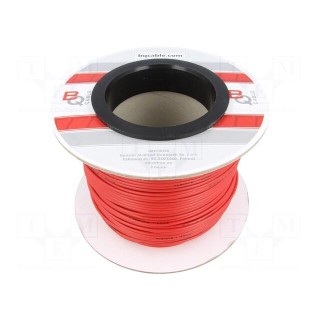 Wire | FLRYW-B | stranded | Cu | 1.5mm2 | PVC | red | 60V | 100m | Class: 5