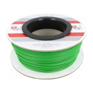 Wire | FLRYW-B | stranded | Cu | 1mm2 | PVC | green | 60V | 100m | Class: 5