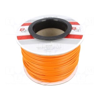 Wire | FLRYW-B | 1x2.5mm2 | stranded | Cu | PVC | orange | 60V | 100m | Ø: 3mm