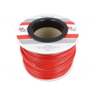 Wire | FLRYW-B | stranded | Cu | 2.5mm2 | PVC | red | 60V | 100m | Class: 5 | 3mm