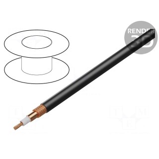 Wire: coaxial | stranded | Cu | LSZH | black | 10.3mm