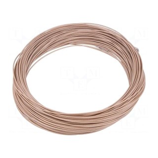 Wire: coaxial | RG178 | stranded | CCS | FEP | brown,transparent | 1.8mm