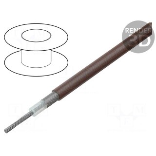 Wire: coaxial | RG179BU | stranded | CCS | FEP | brown or white | 2.5mm