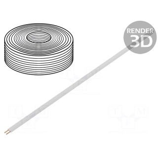 Wire | LiYz | 2x0.08mm2 | 60V | Package: 5m | Cu | stranded | white